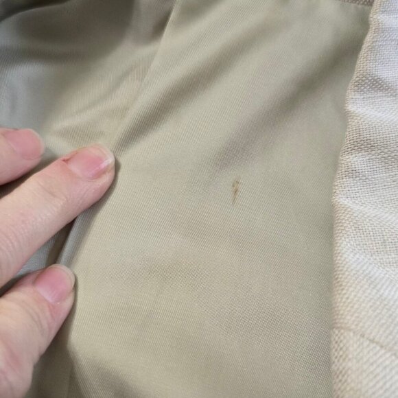 H&M Ivory Linen Blend Single Breasted Slim Fit Blazer Sz 42R - Picture 11 of 11